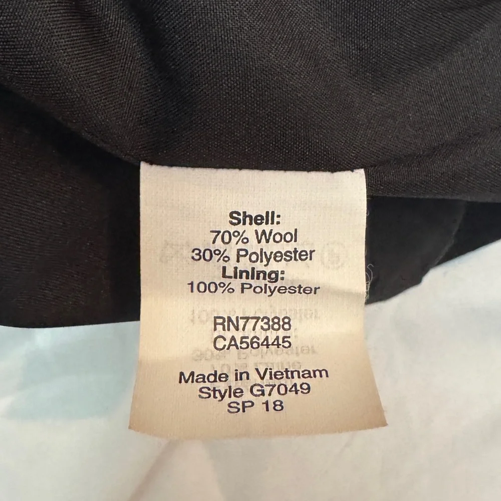 NWOT J. Crew Black Wool Women’s Blazer Suit Jacket, Minimalist Office Chic - Picture 6 of 10